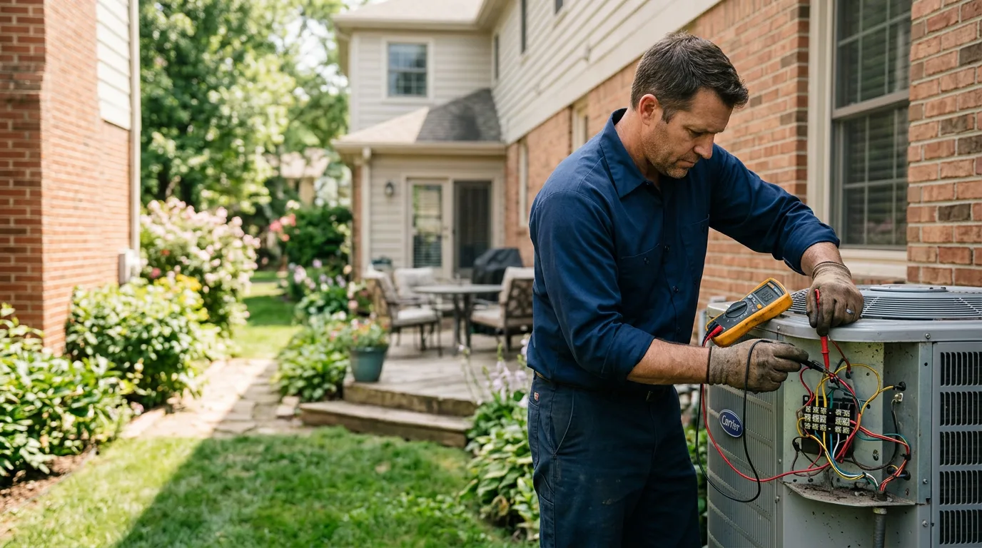 HVAC technician working near Mapleton, IA